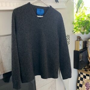 Martin + Osa 100% Cashmere V Neck Sweater EUC Size XL